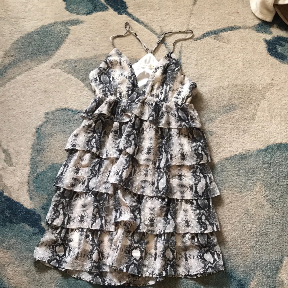 Mini snake print dress